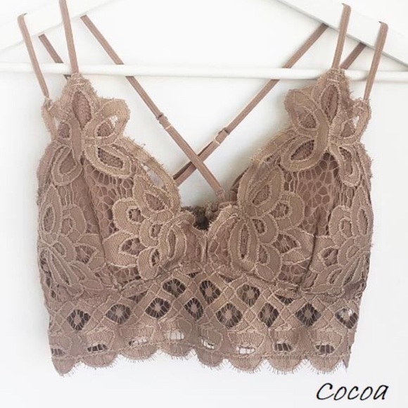 Lena Crochet Lace Bralette - Cocoa - Picture 4 of 4